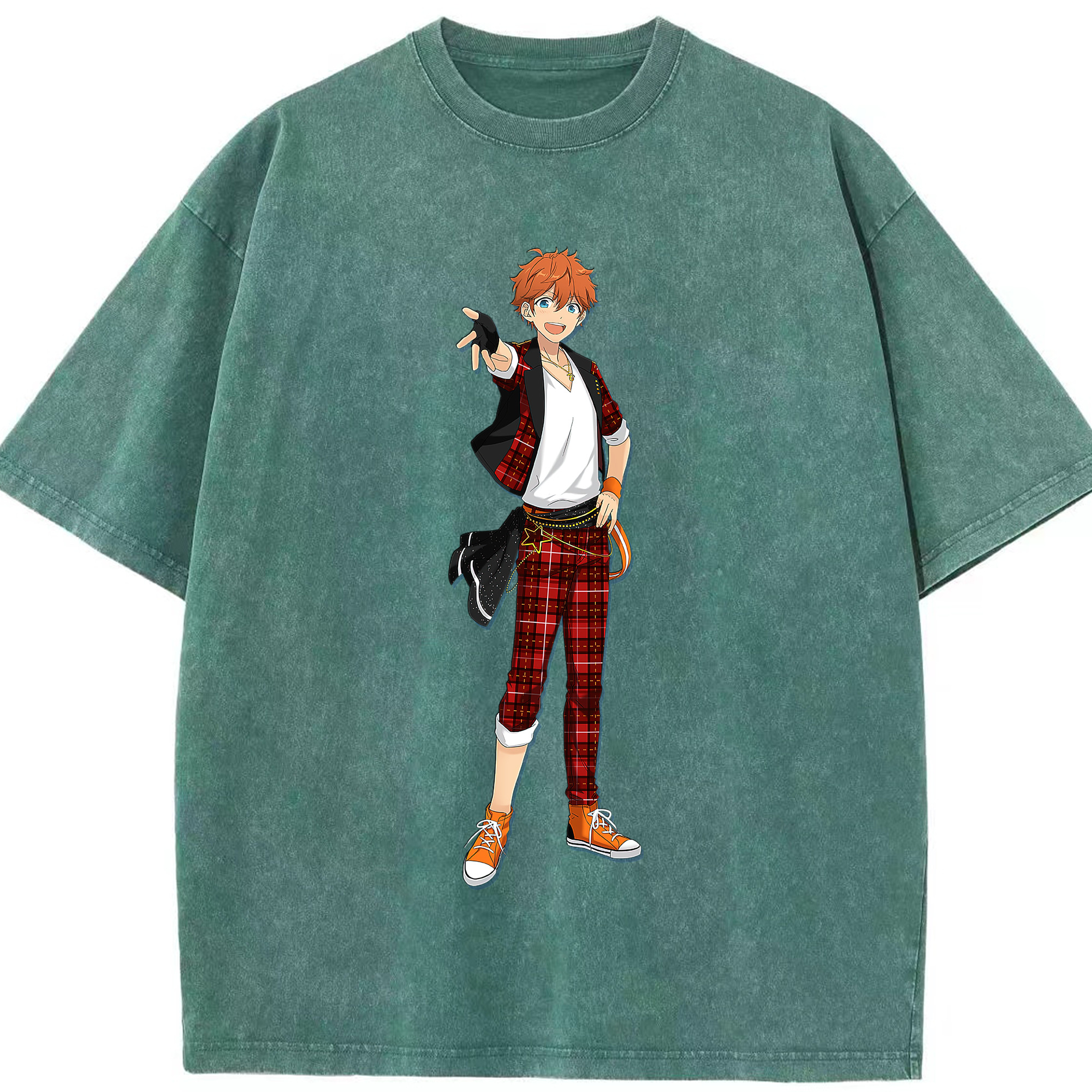 （画像用） あんさんぶるスターズ! Ensemble Stars 綿100% ヴィンテージ風 半袖Tシャツ（フロントプリント）